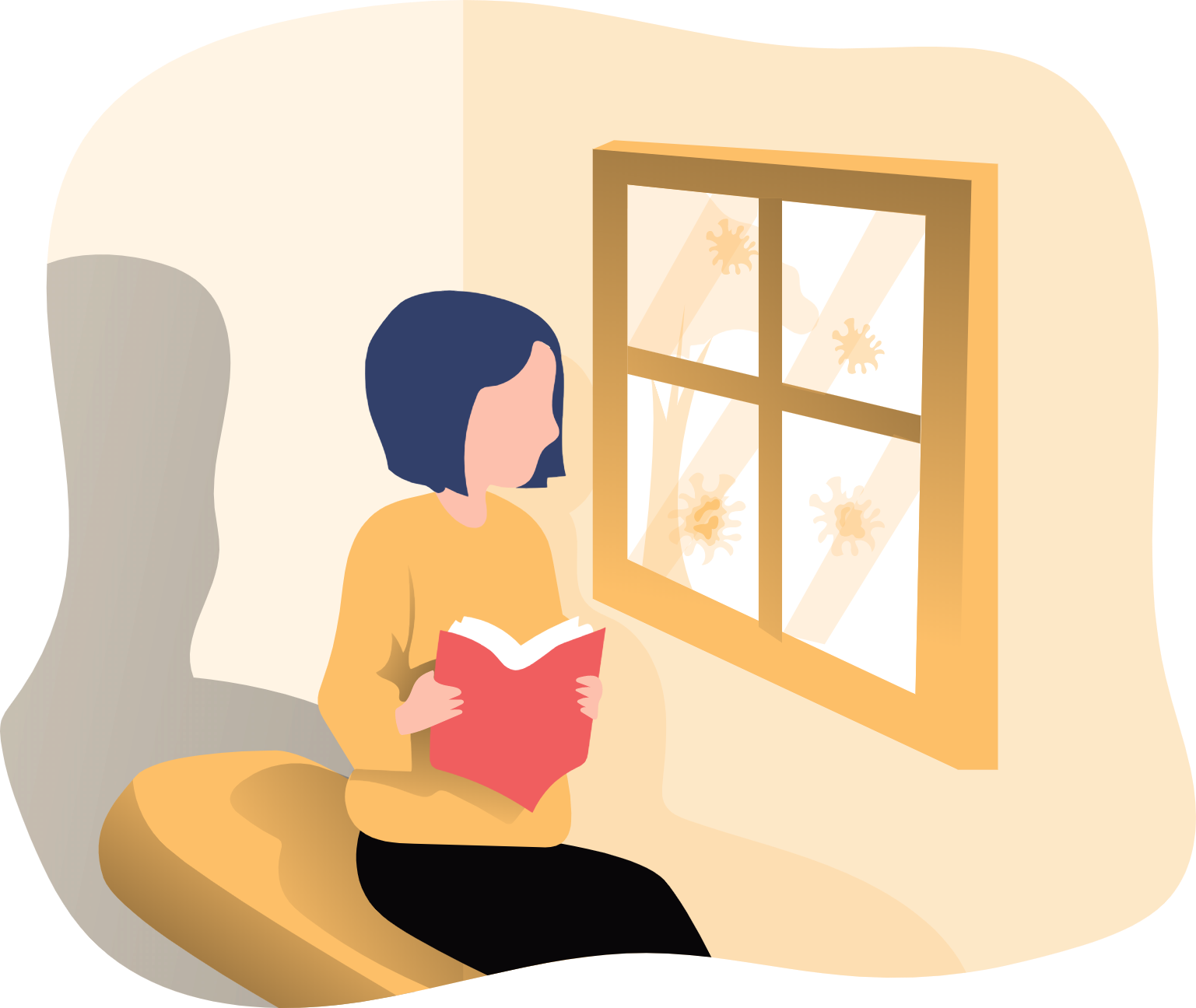 scattered clouds illustration