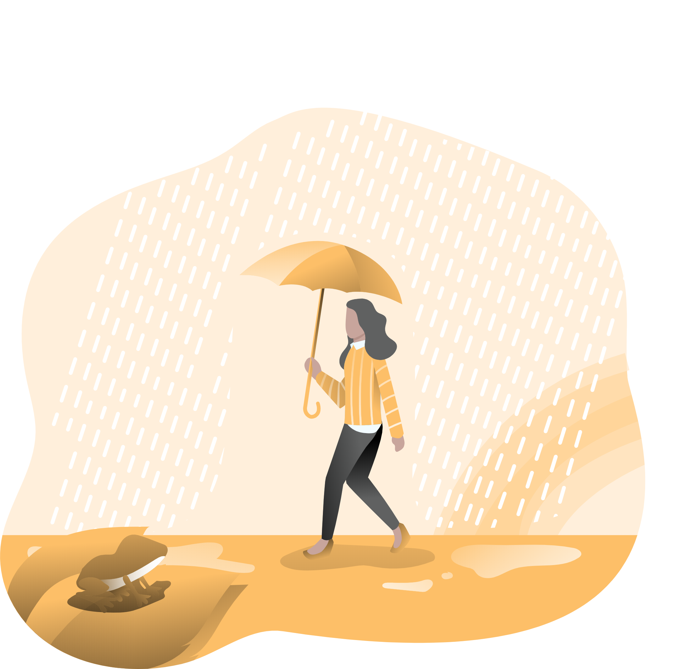 light intensity drizzle illustration